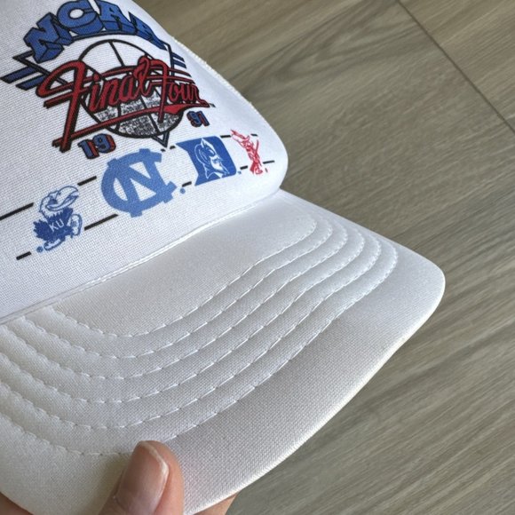 Vintage 1991 Final Four NCAA BASKETBALL Rope Hat Cap Duke Tar heels Jayhawks - Picture 12 of 12